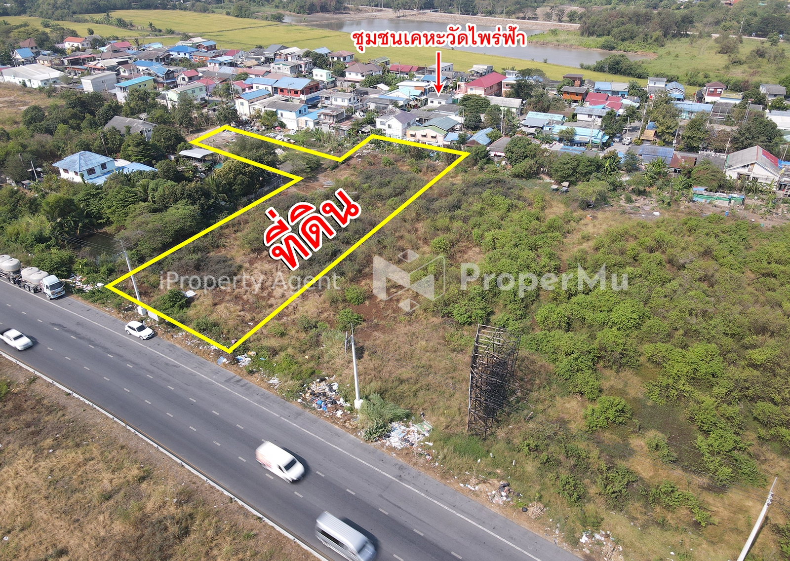 Land for sale next to Ratchaphruek Road, Bang Luang, Pathum Thani