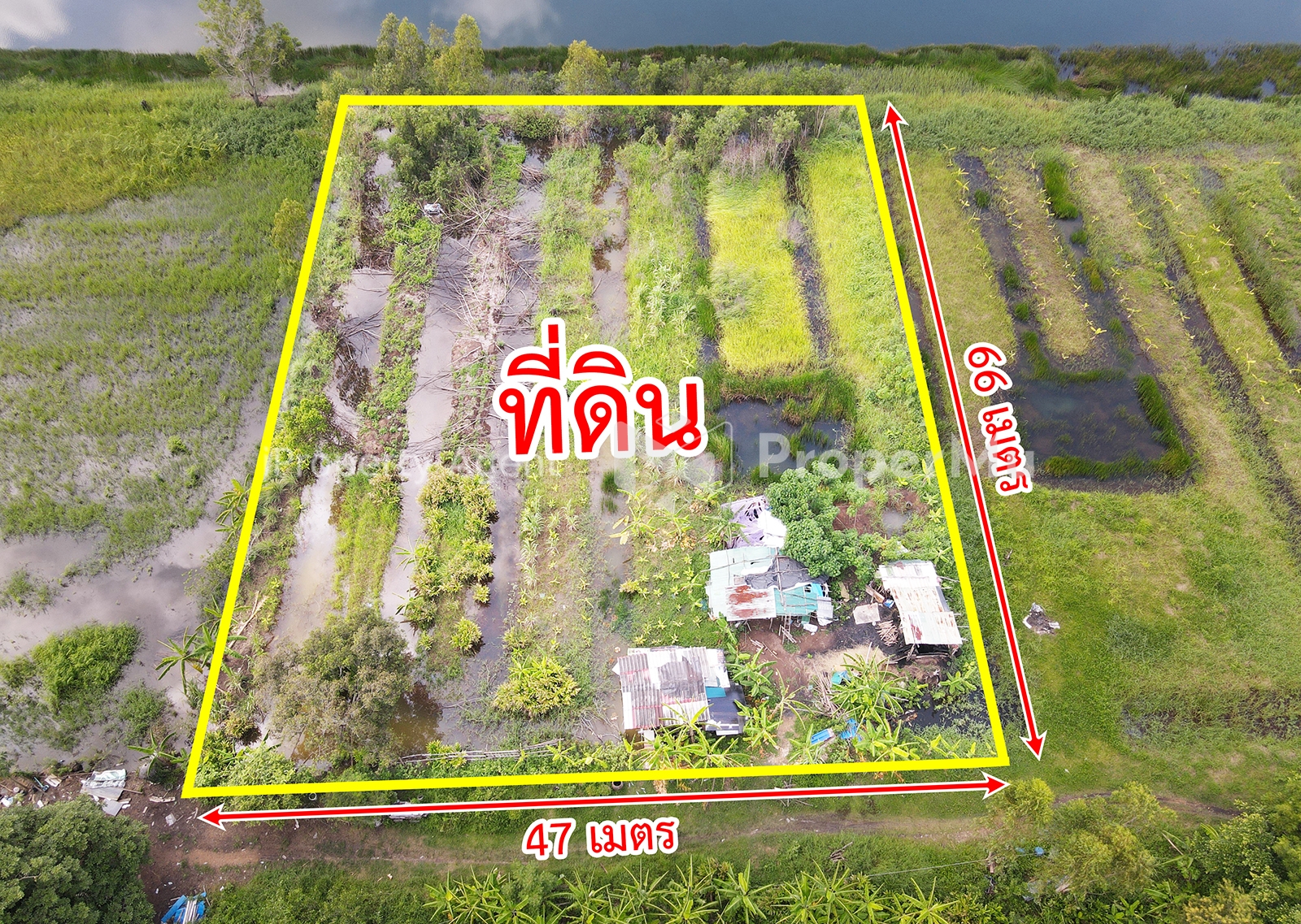 Land for sale, Khlong Si, Khlong Luang, near Kanchanaphisek Road, east side, Pathum Thani