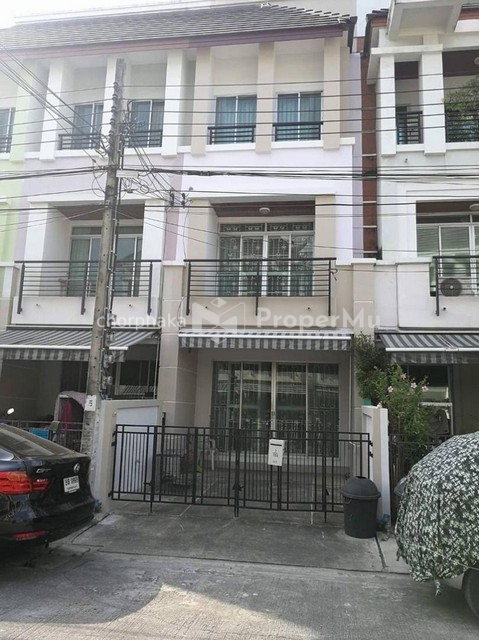 For rent, 3-storey townhouse, Baan Klang Muang The Paris, Soi Krungthep Kreetha 7, Ramkhamhaeng 60, 