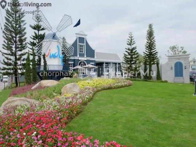 For rent, for sale, townhome, Indy Bangna project, km.7, near Mega Bangna, Soi Rajvithi School, vaca