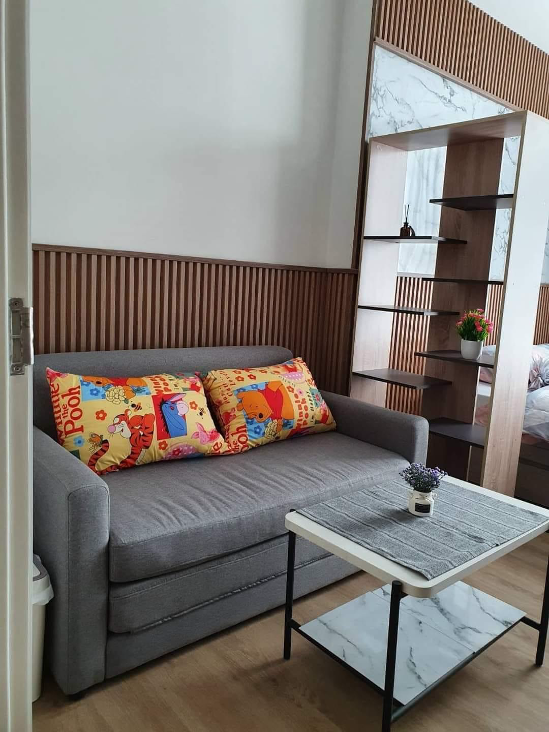 New room for rent Modiz Rhyme Ramkhamhaeng, Fully furnished near MRT. Contact 062-262-5946