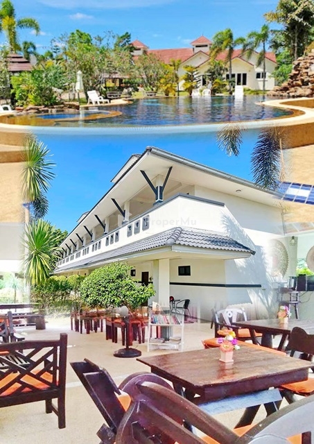 swimming pool Villa Resort Flowerland Pattaya 200 m. 2Rai Thap Phraya Safari 700 m. 40 bed 40 bath