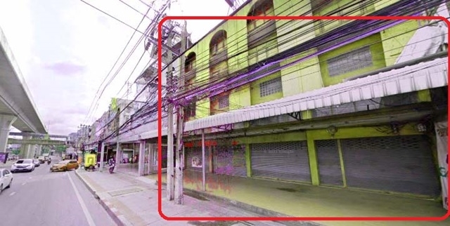 Showroom Cheaper than warehouse 4-unit BTS Bangna Bearing 400m. on the main road 4-storey shophouse