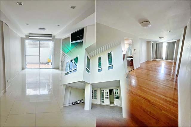 The Cheapest Sathon Central Rama 3 700 m. 2-storey townhouse 4bed 4bath 30 sq.w., 240 sq.m., spaciou