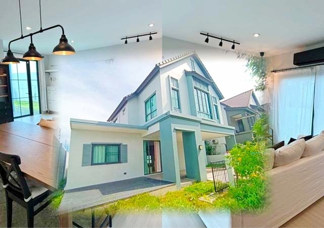 Discount 30% for rent Rent a luxurious and beautiful house 2-storey 3bed PrachaUthit Market90 3km.