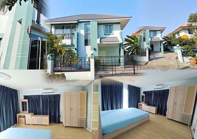 LatSawai Central Market 2.2 km. Lux fully Fur 2-storey house CJ Rangsit Khlong3 800m. 3bed 3bath