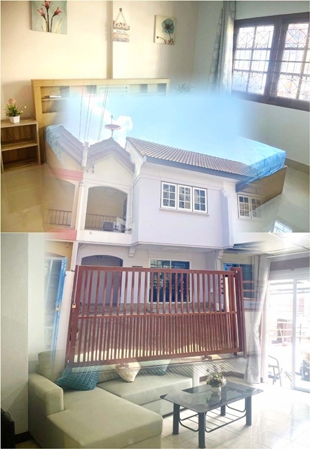 Sukhumvit 103 600 m. 2-storey townhouse 3bed BTS Udomsuk 700m. Max Value 3bath fully fur new 26sq.wa