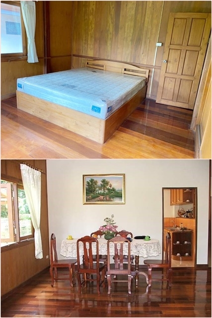 Fully Fur! For Rent Thai Wooden Style House 2 Stories Hathai Mit Market 2.1km. New 5Parking Nimitmai