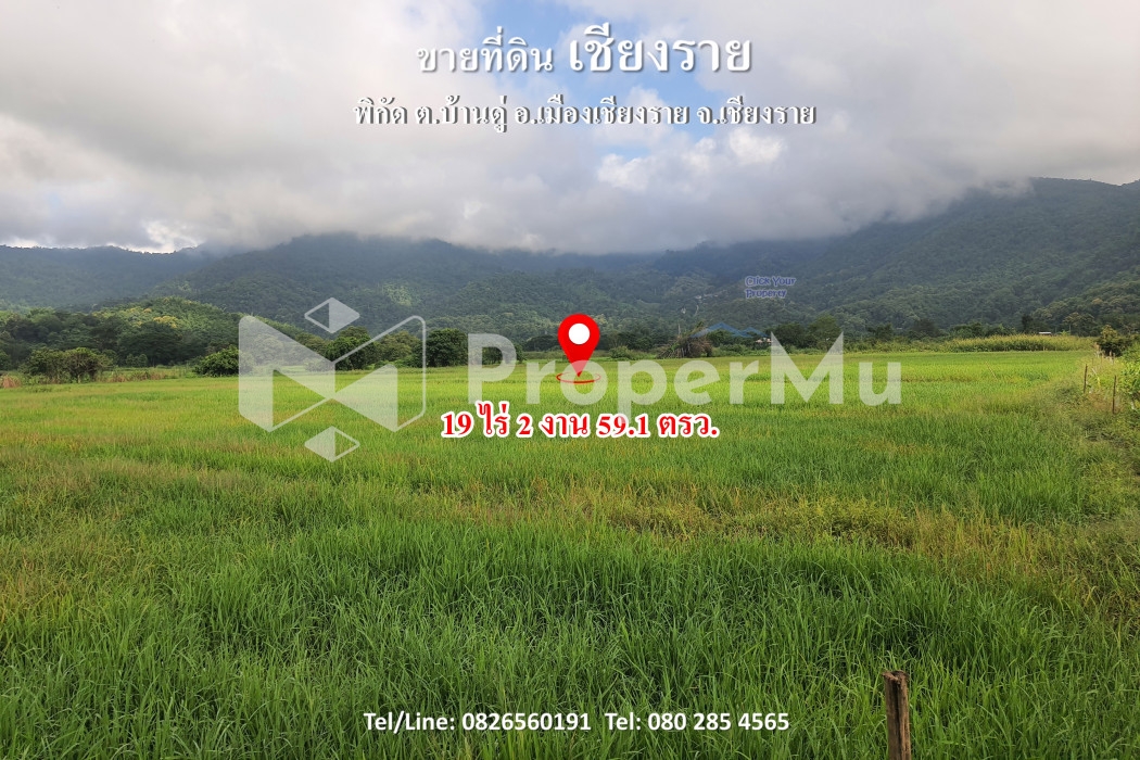 CYP154 Land for sale with mountain view Clean air, T.Ban Du, Chiang Rai