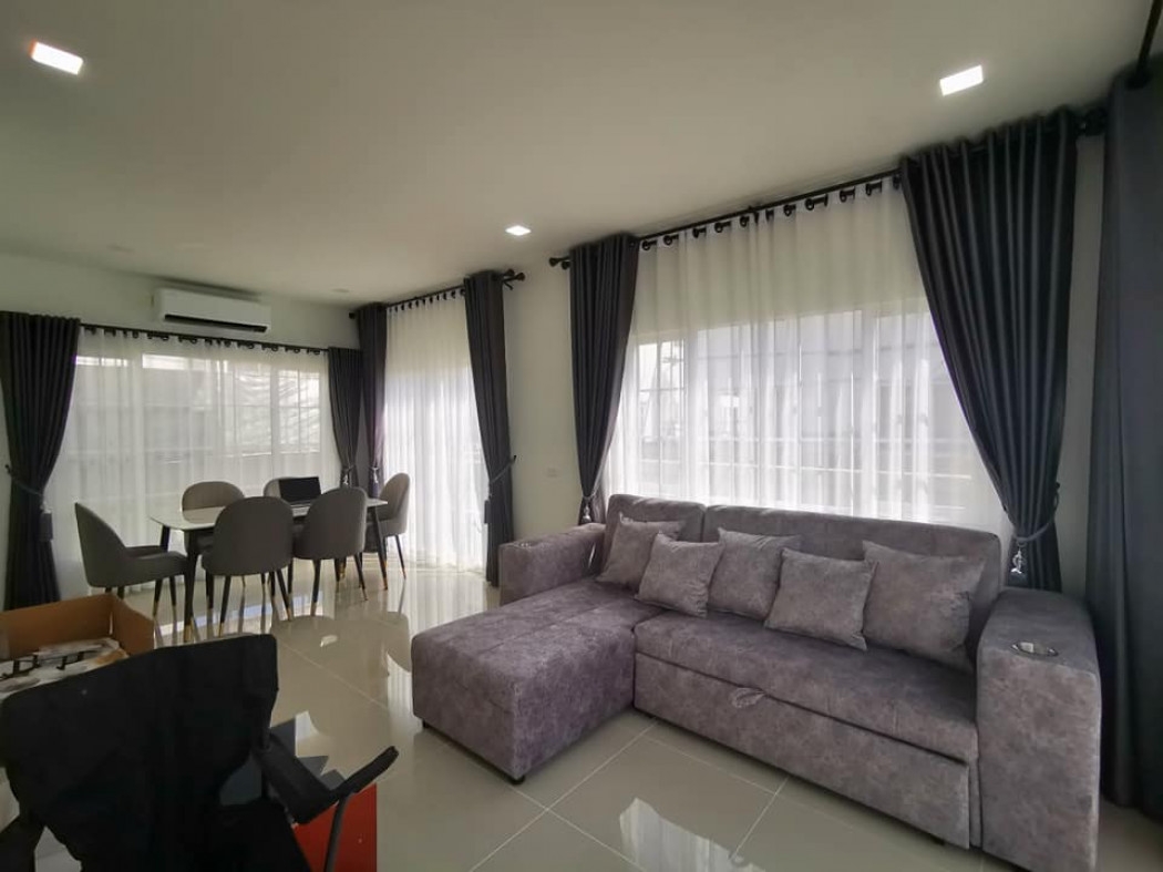 For rent: 2-storey detached house, Golden Neo Bangna-Suan Luang, 136 sq m, 36 sq wa, fully furnished