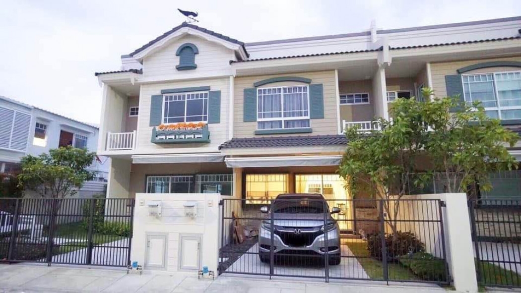 For rent: 2-storey townhouse, Indy Bangna Km.7, 90 sq m, 19 sq wa, fully furnished with electrical a