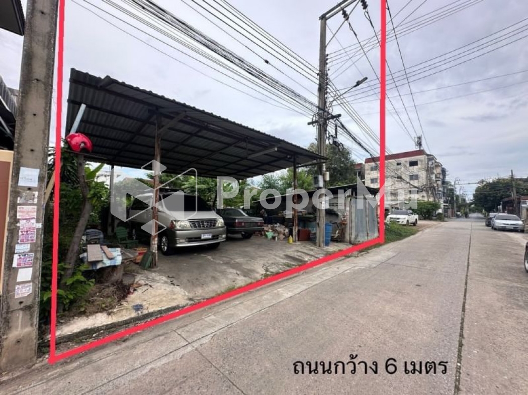 Land for sale, Chaeng Watthana, Soi 10, 90 sq m, filled, cheap price, near the government center, Pink Line and Red Line electric trains