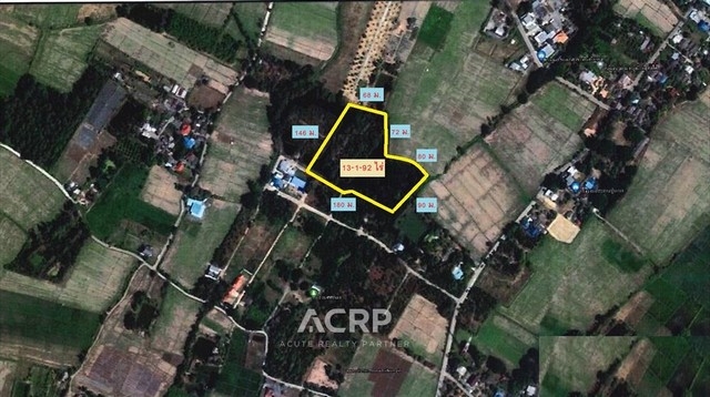 Land for sale in San Kamphaeng District, Chiangmai with 13-1-92 rai.