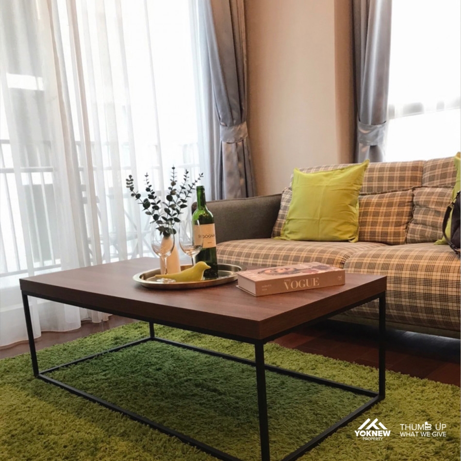 Ready to rentQuattro By Sansiri Condo, corner room, large room, beautifully decorated, high ceiling,