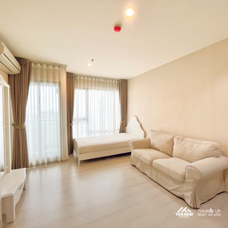 For saleRhythm Asoke, simply decorated room, high floor, good view, open view, not blocked