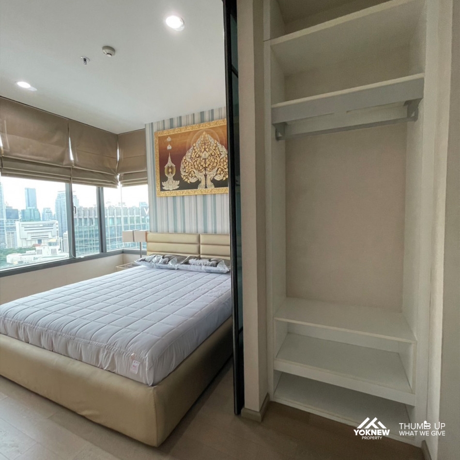 Rent 28000 baht  PYNE by Sansiri, fully decorated room, complete furniture, high floor, beautiful vi