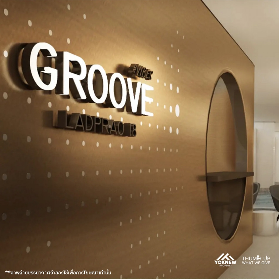 Condo for sale: Groove Vibes Ladprao 18 Loft room size 20.98 sq m. Room for sale at a very good pric