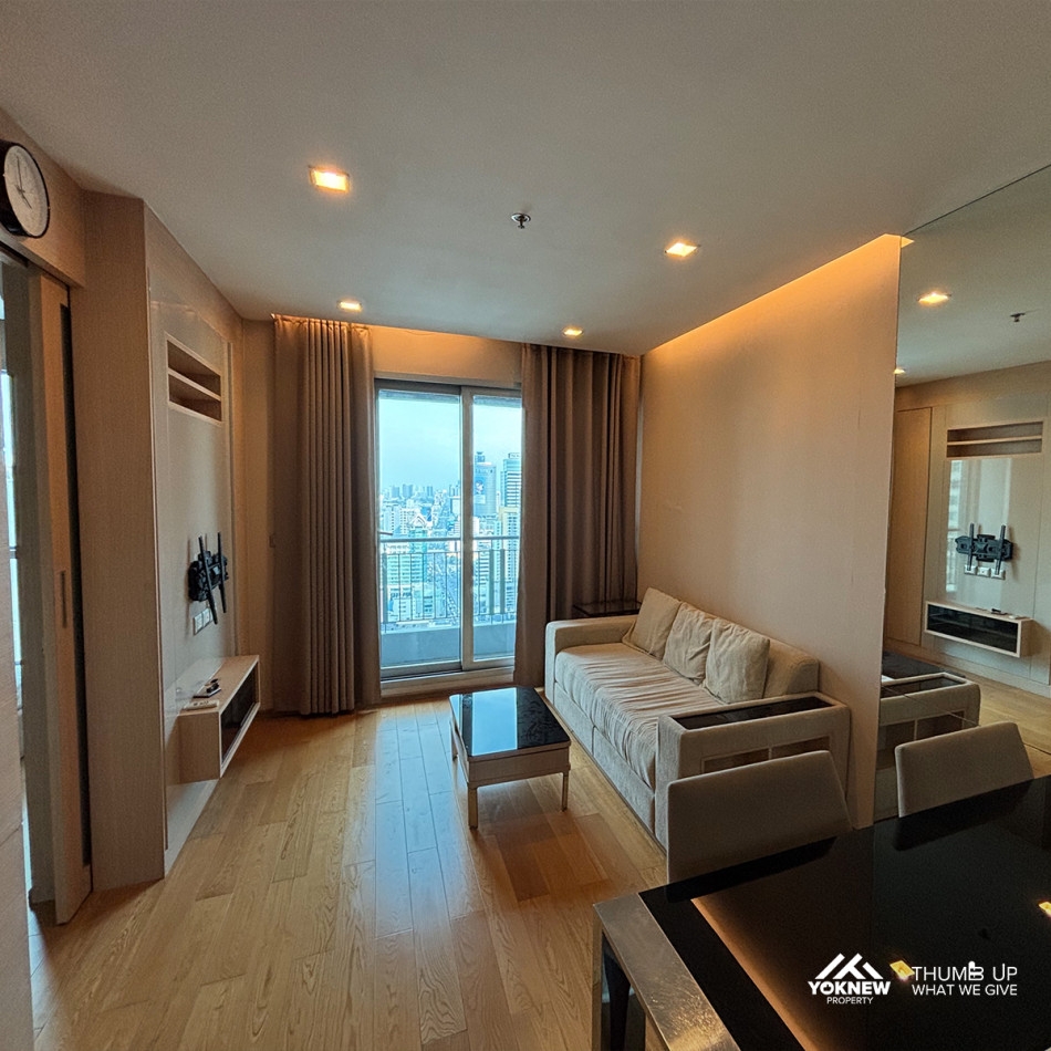 SALECondo The Address Asoke, fully furnished room, corner position, very private