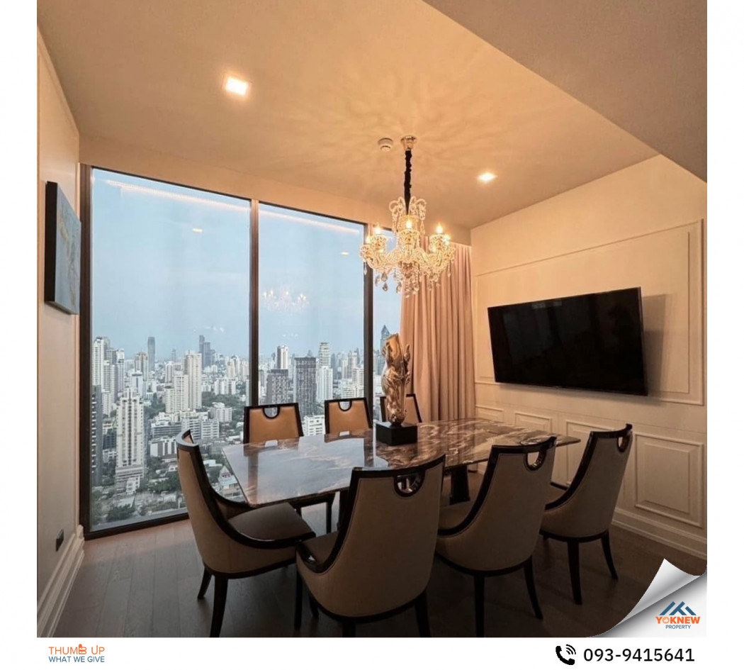 For rent Celes Asoke Penthouse room, 3 bedrooms, 3 bathrooms, beautifully decorated, luxury, fully f