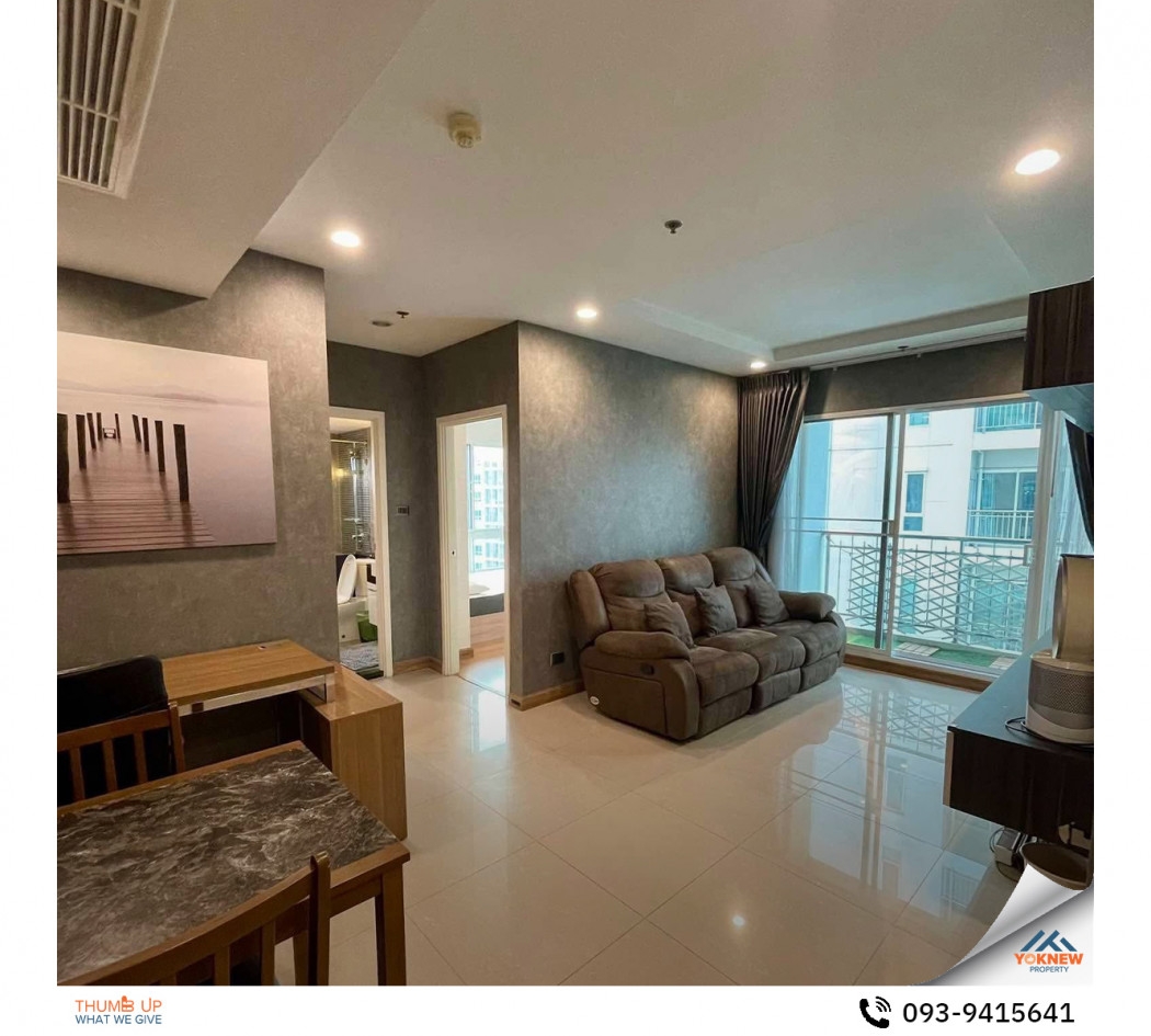 For saleSupalai Wellington II near MRT Cultural Center, 2 bedrooms, 2 bathrooms, corner room, very p