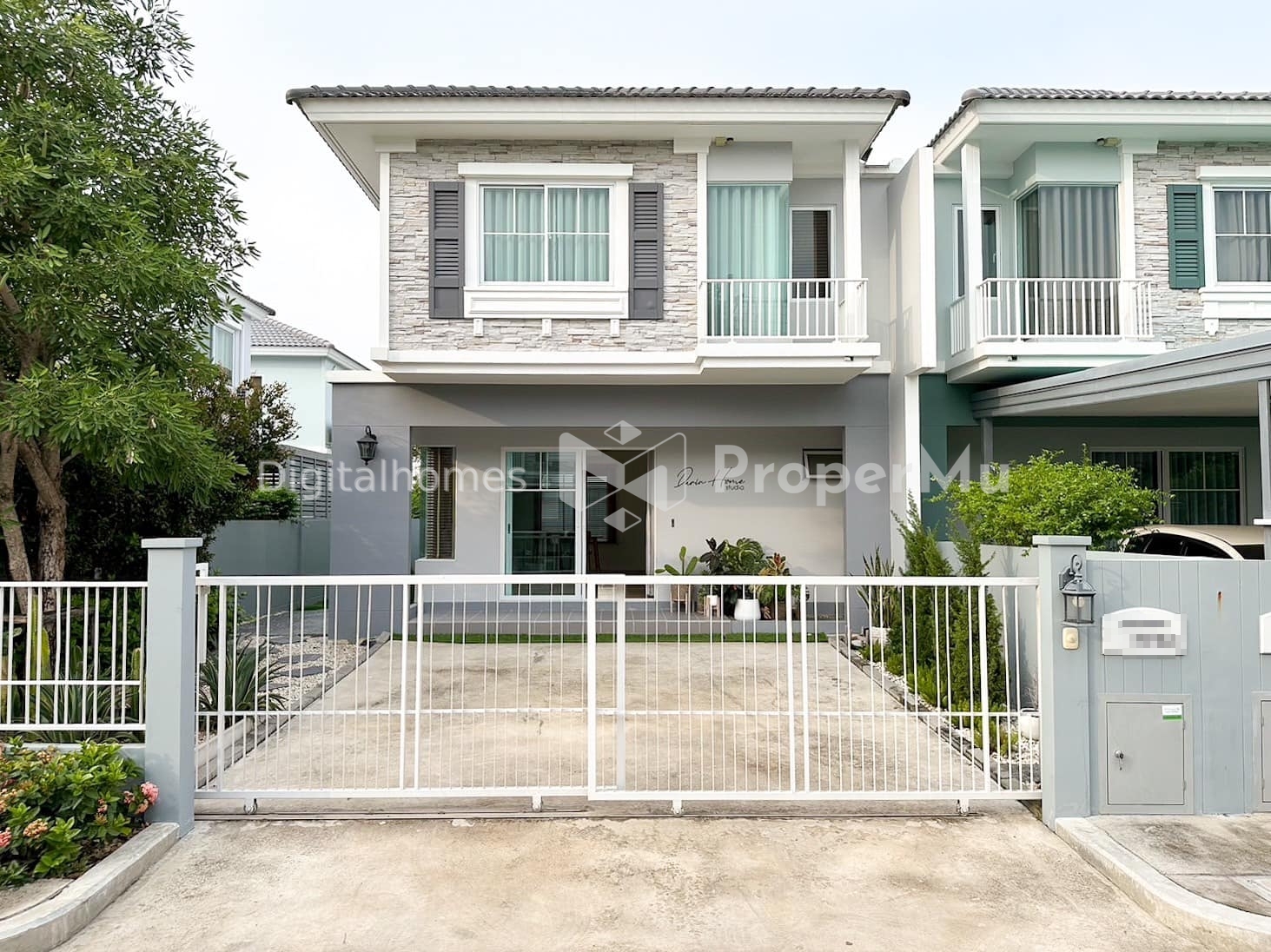 For rent Twin house, Villaggio Bangna-Theparak, 3 bedrooms, fully furnished, 133 sq m., near Mega B