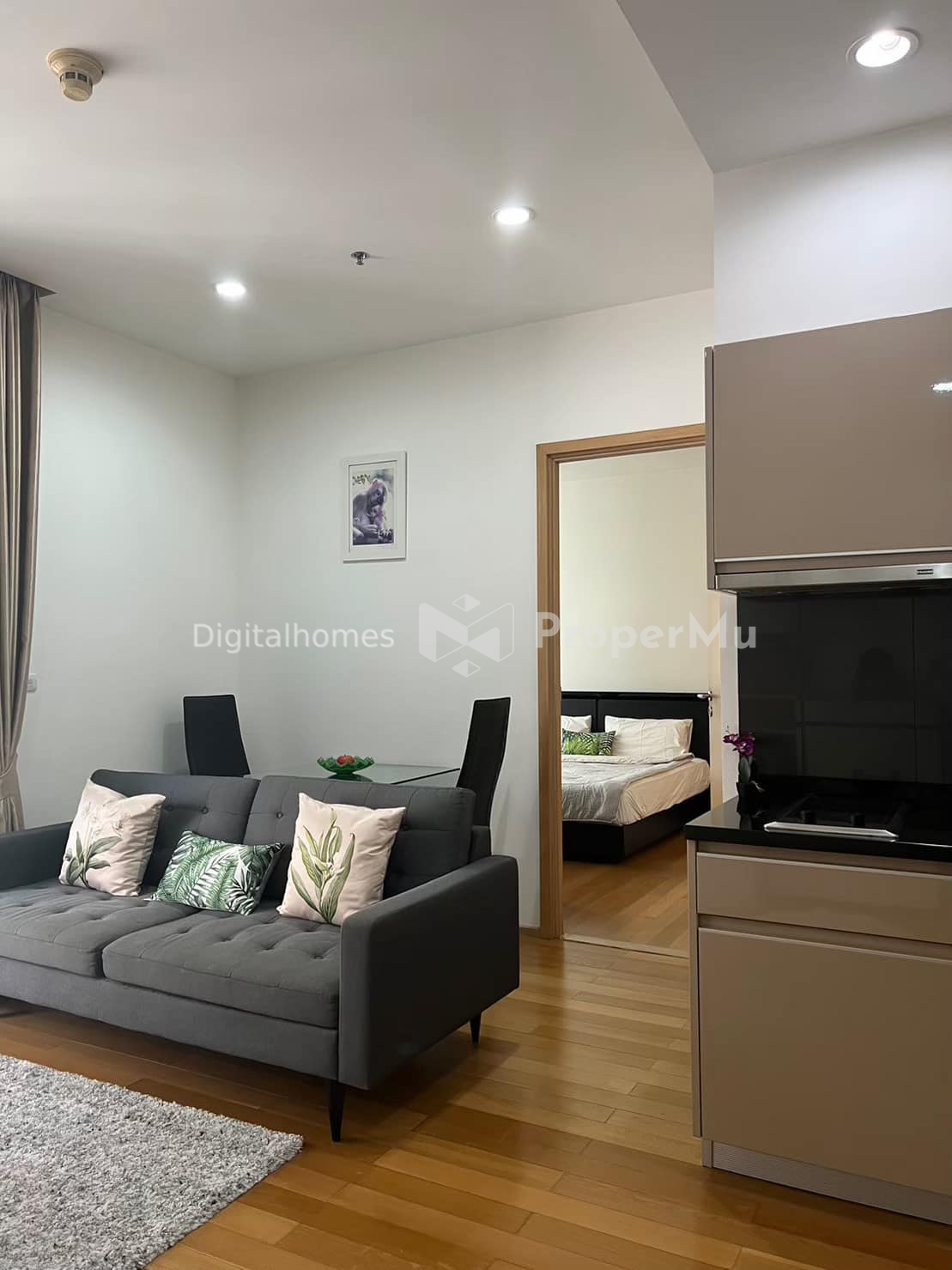 Condo for rent, 1 bedroom, fully furnished, 22nd floor, 39 by Sansiri, 52.39 sq m.