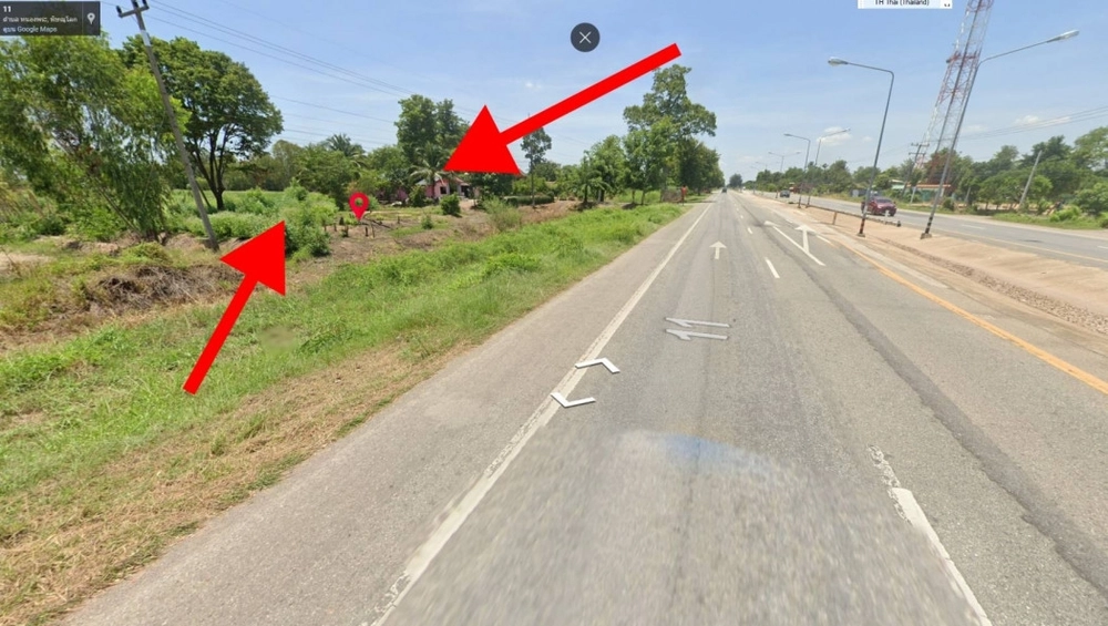 Land for sale, 5 rai, on the main road in Wang Thong District, Phitsanulok Province