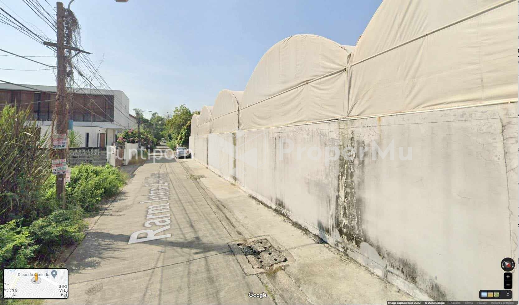 Land for sale, 176 sq m, already filled, Ramintra Soi 24, along the BTS Pink Line route.