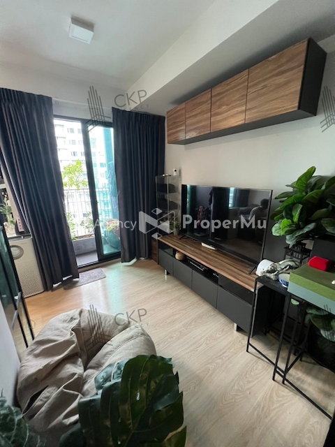 Condo for sale, Union H Tiwanon, next to MRT, beautifully decorated room with furniture.