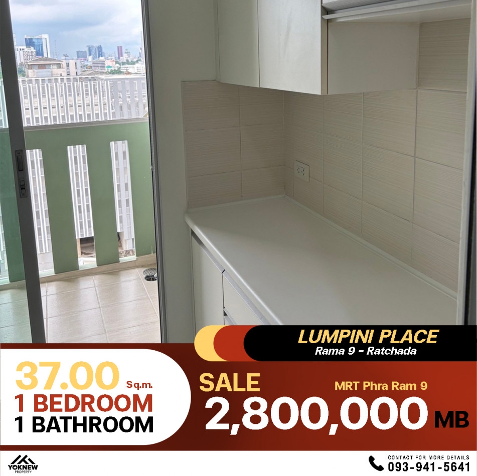 Condo for sale Lumpini Place Rama 9 - Ratchada, very clean room, minimal decoration, ready to sell, 