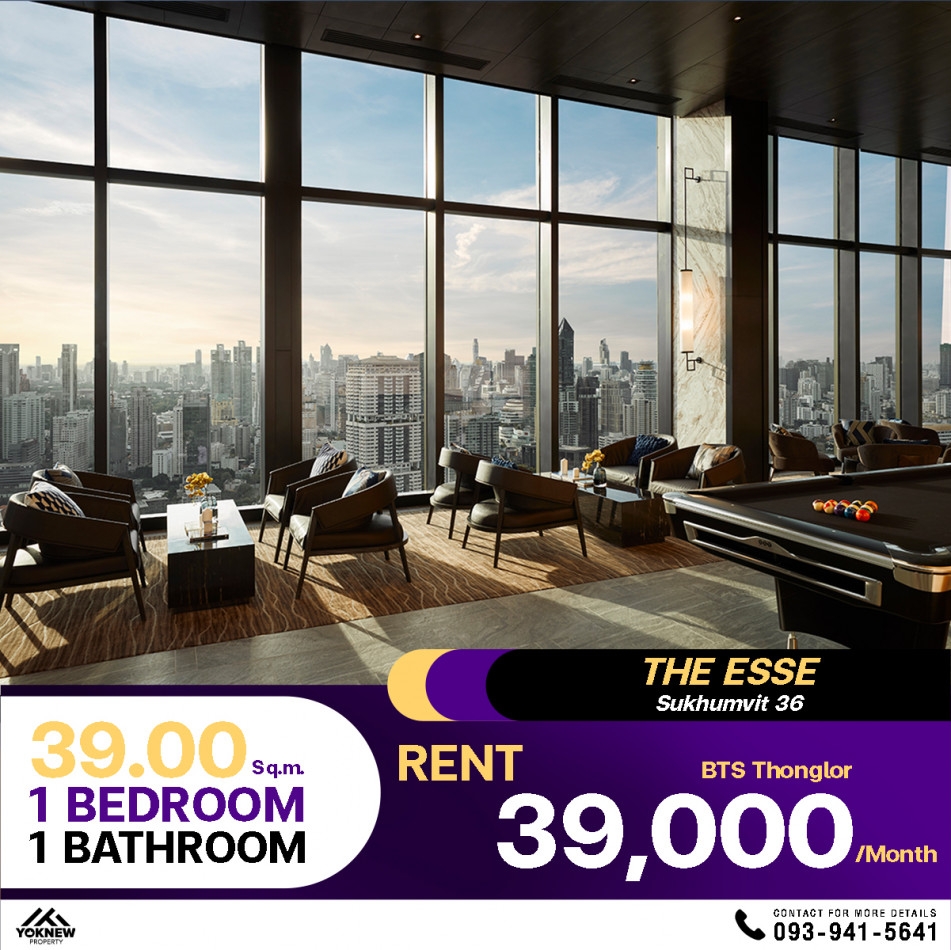 Ready to rent, the room meets all your needs  Condo The Esse Sukhumvit 36 near BTS Thonglor