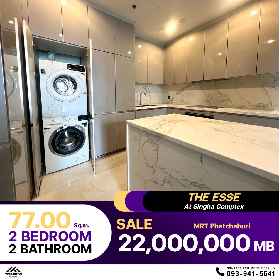 For sale Condo The Esse at Singha Complex This room is selling at a huge loss Near MRT Phetchaburi