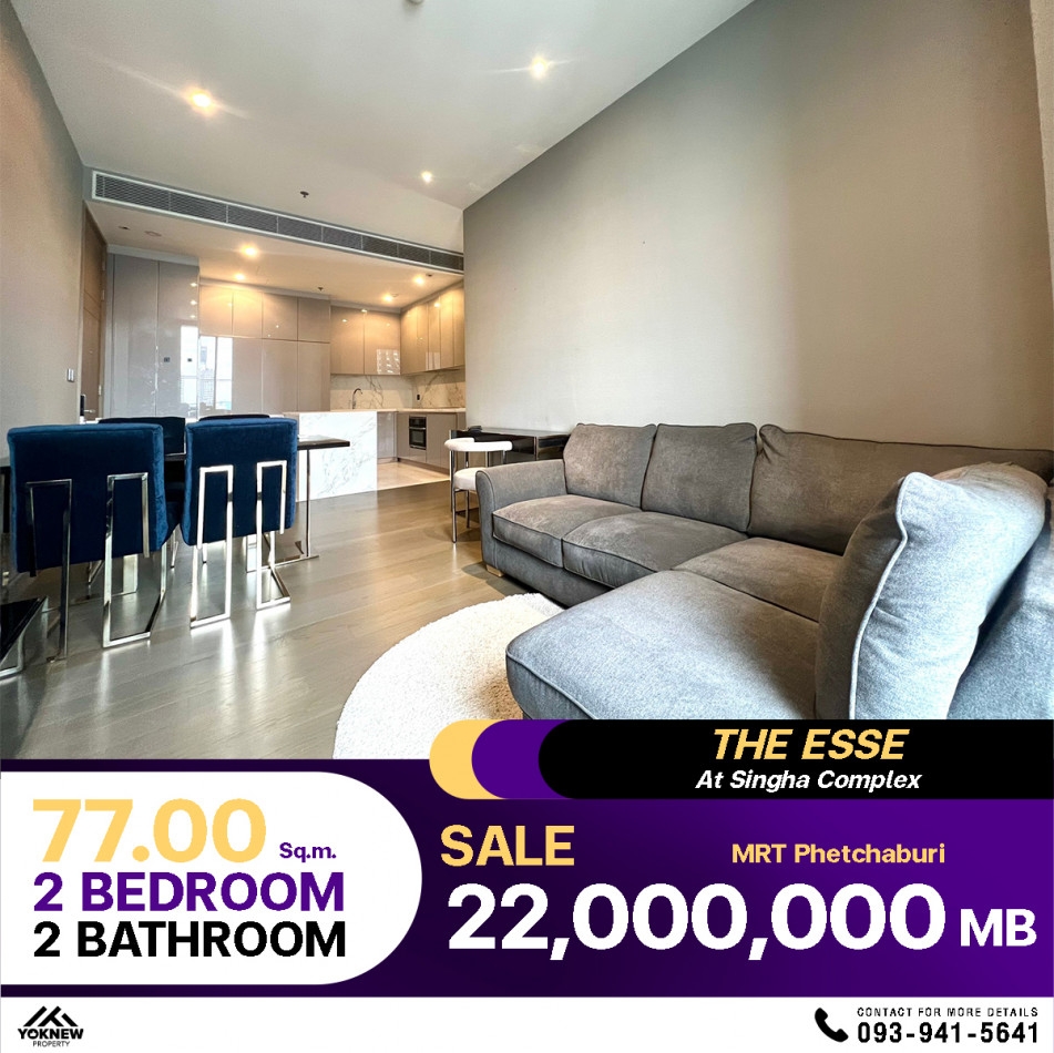 For sale Condo The Esse at Singha Complex This room is selling at a huge loss Near MRT Phetchaburi