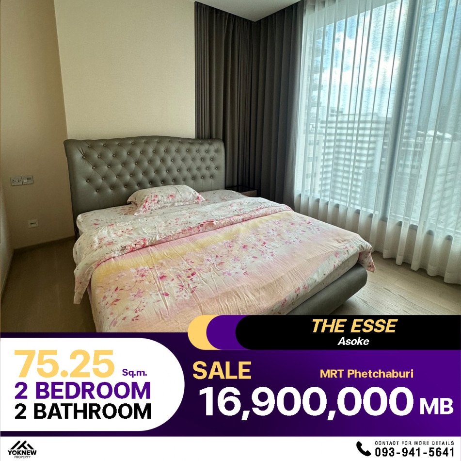 Condo for sale The ESSE Asoke, large room, very good price, already decorated, near MRT Sukhumvit, o