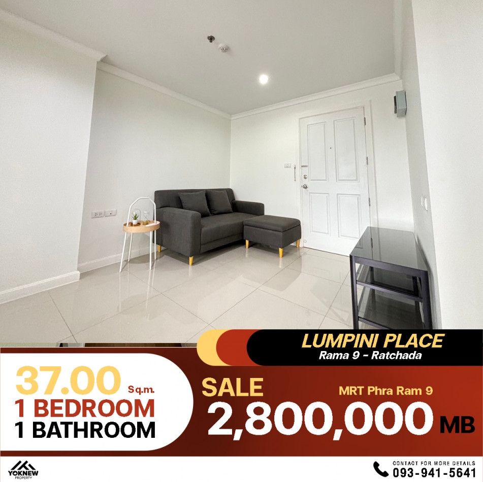 For sale, minimalist decorated room, ready to sell  Condo Lumpini Place Rama 9 - Ratchada