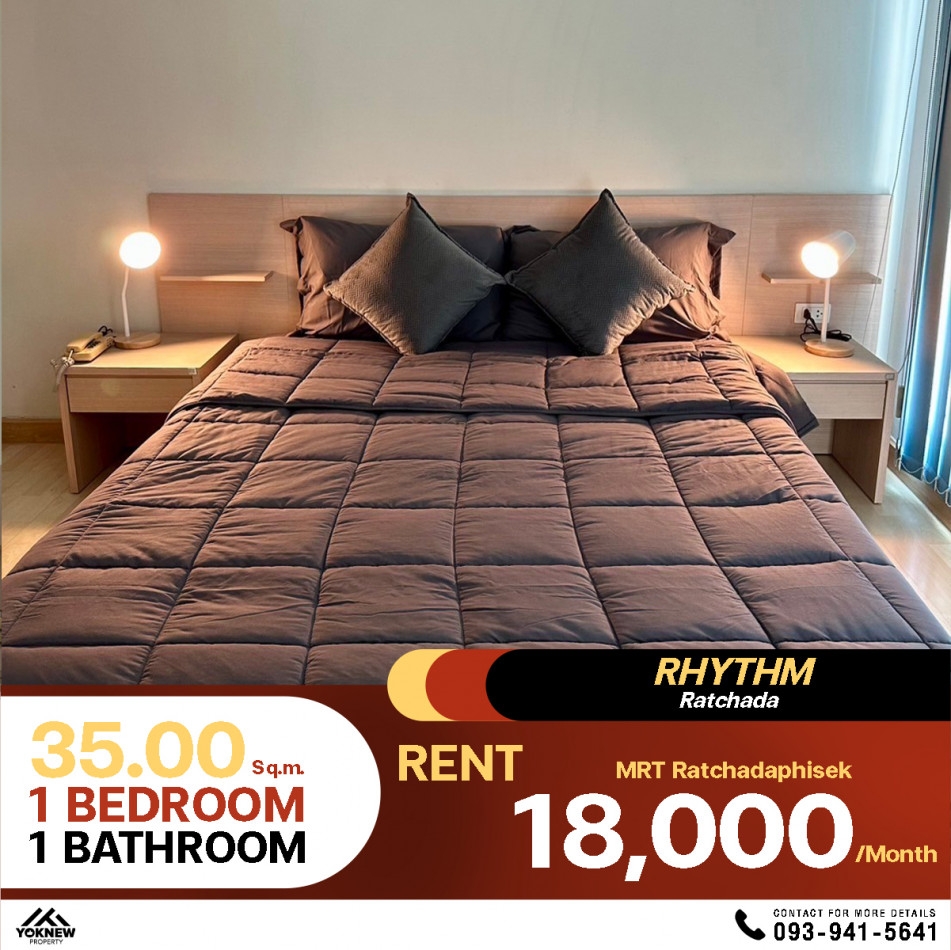 Ready for rent, Rhythm Ratchada Condo that makes your life easier, more comfortable, more beautiful 