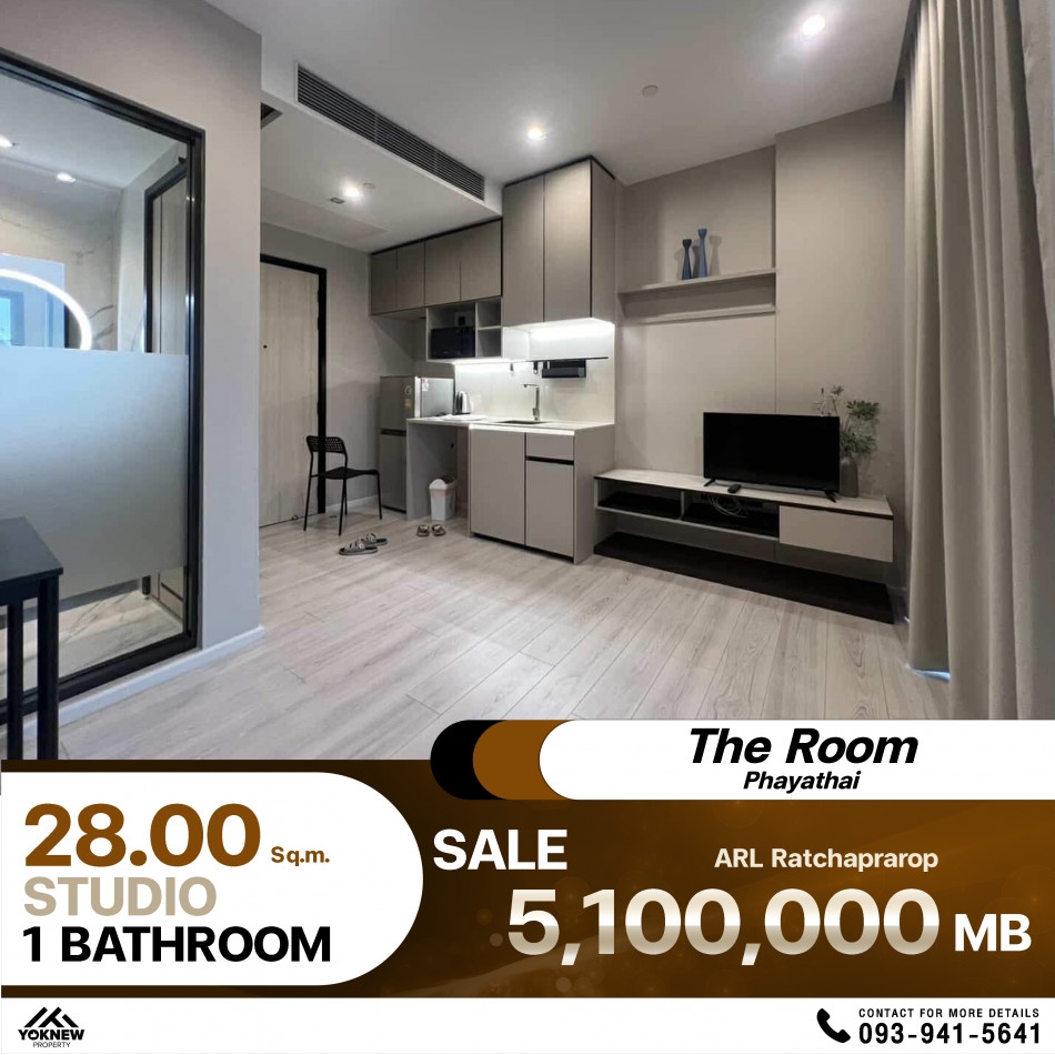 For saleThe Room Phayathai, very good price, selling with furniture and electrical appliances, compl