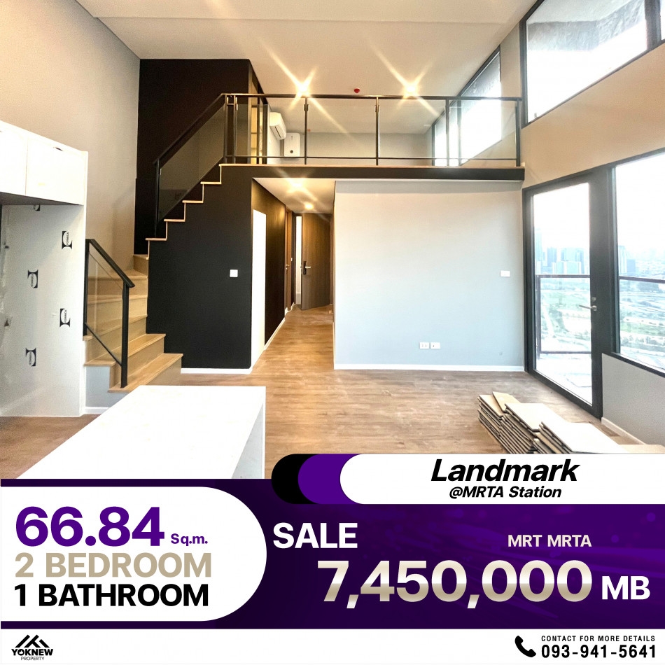 For saleLandmark @MRTA Station Loft style room, spacious room on high floor, beautiful view