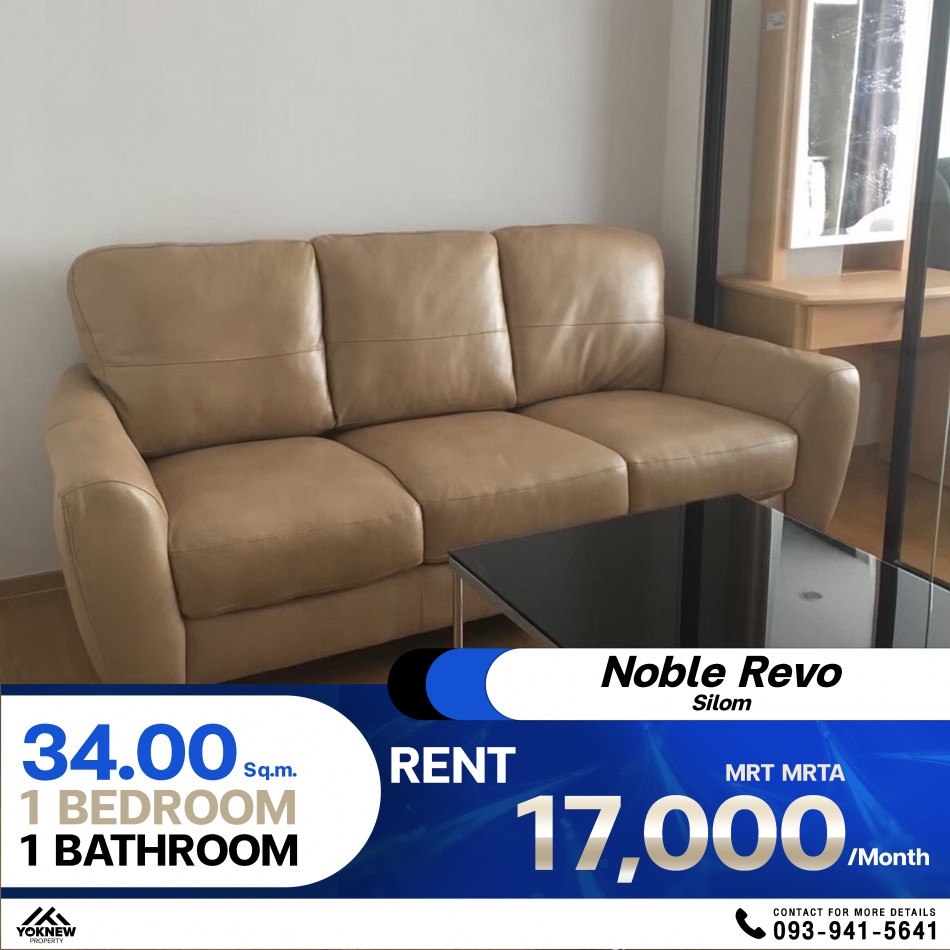 Available for rentNoble Revo Silom Condo, modernly decorated room, fully furnished