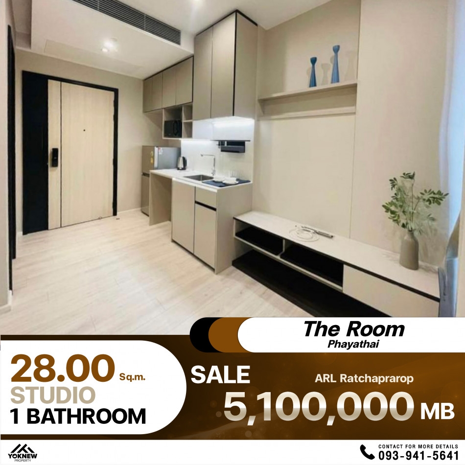 For sale Condo The Room Phayathai, very good price, for sale with furniture and appliances.