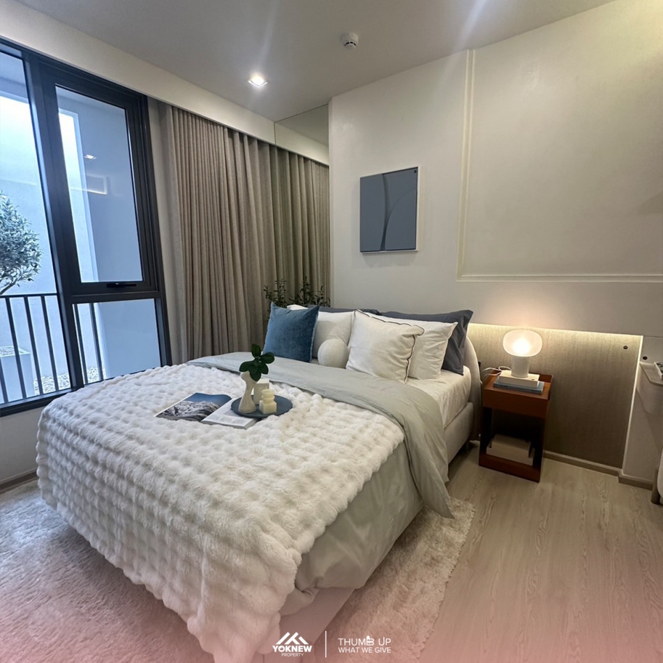 Urgent sale, pet-friendly room Reference Ekkamai Condo, new room, first hand, beautiful view, 1 bedr