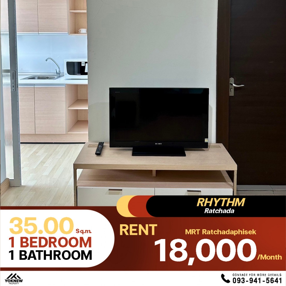 Ready for rent ✨ Condo Rhythm Ratchada that makes your life easier, convenient, and beautiful.