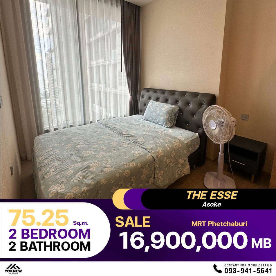 For sale cheap, Condo The ESSE Asoke  Very good price, already decorated, 2 bedrooms, 2 bathrooms