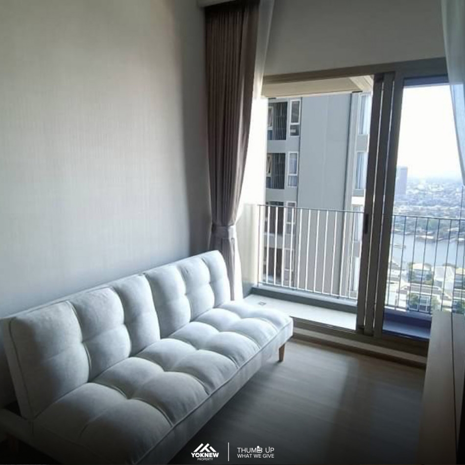 For sale Condo Rhythm Charoenkrung Pavillion, minimalist decorated room, beautiful Chao Phraya River