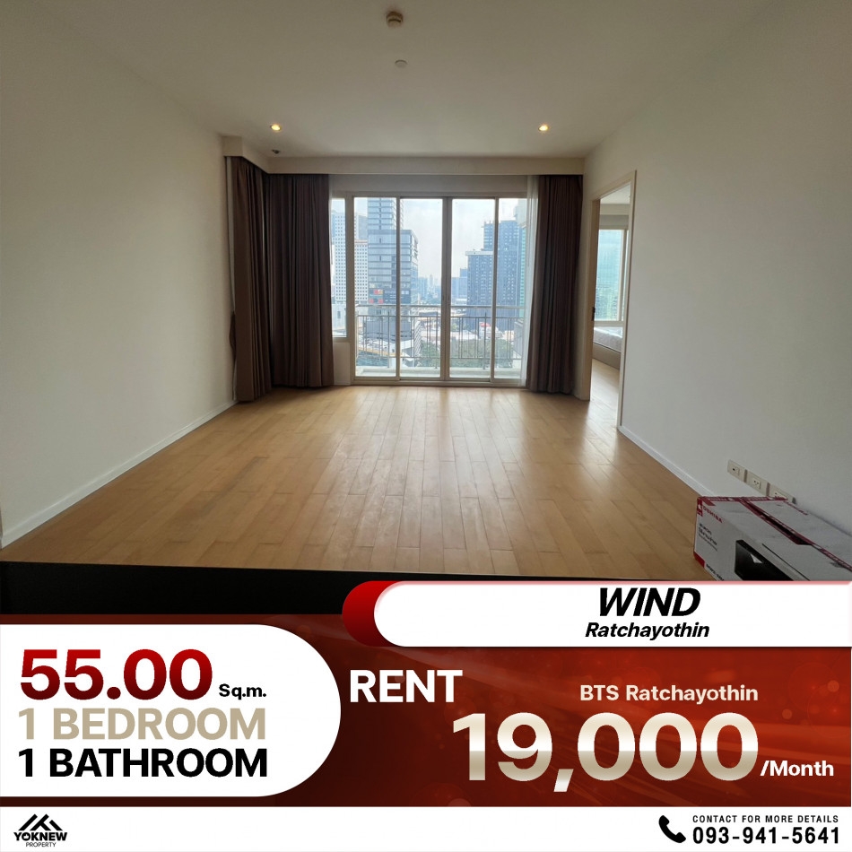 Available for rent Condo Wind Ratchayothin, spacious room, fully furnished, complete with electrical