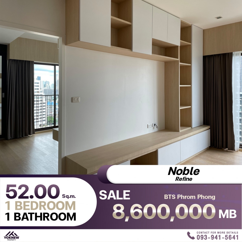 Condo for sale Noble Refine Newly renovated room, area size 52 sq m.