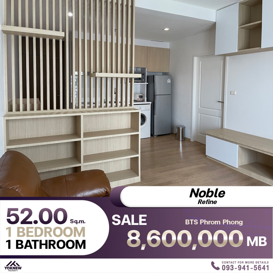 Condo for sale Noble Refine Newly renovated room, area size 52 sq m.