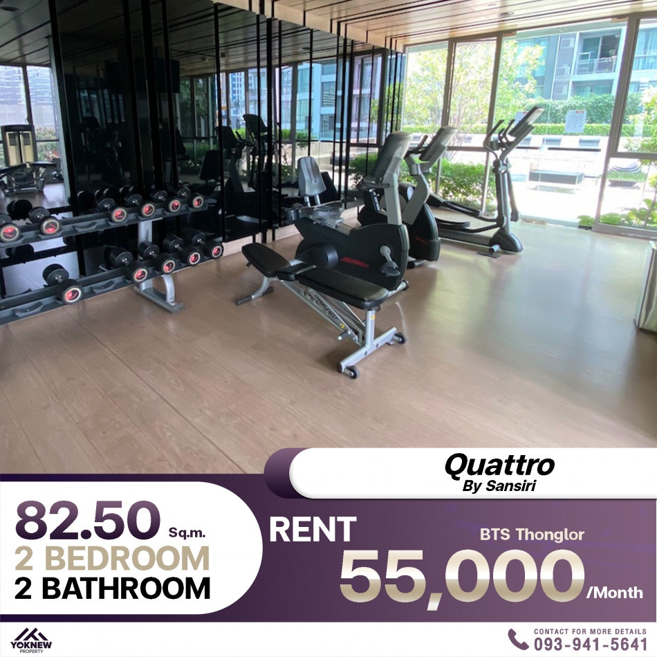 2 bedrooms, 2 bathrooms  Quattro By Sansiri condo, large room, fully furnished, ready to move in, se