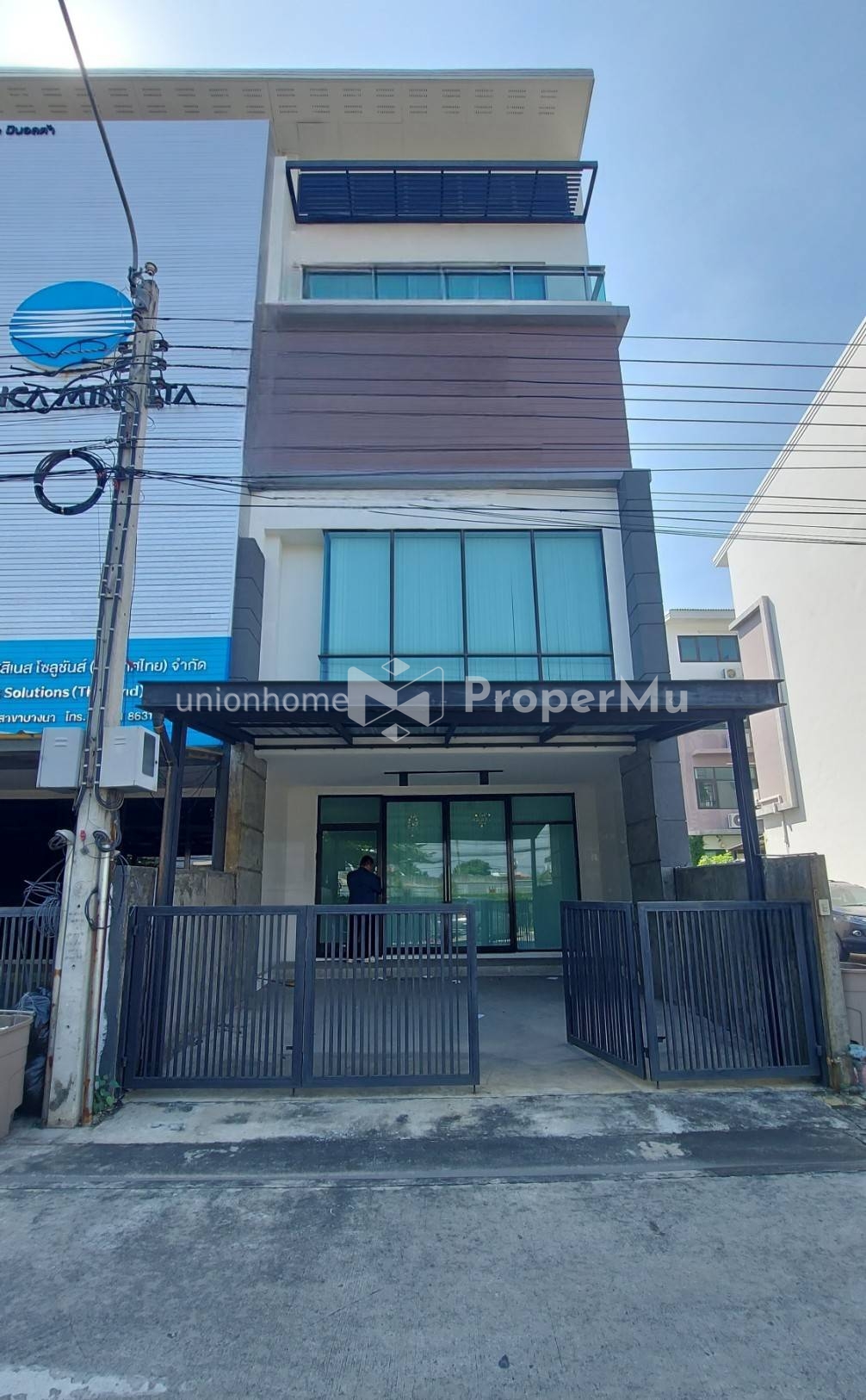 For rent: 4-storey home office in the Enterprise Park project, Bangna-Trad, Km.5, Bang Phli, Samut Prakan (N.1442)