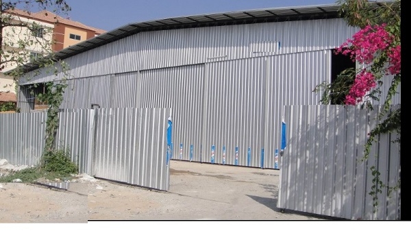 Warehouse for rent, Krungthep Kreetha factory, near motorway  Area size 1200 sq m, near Thap Chang c